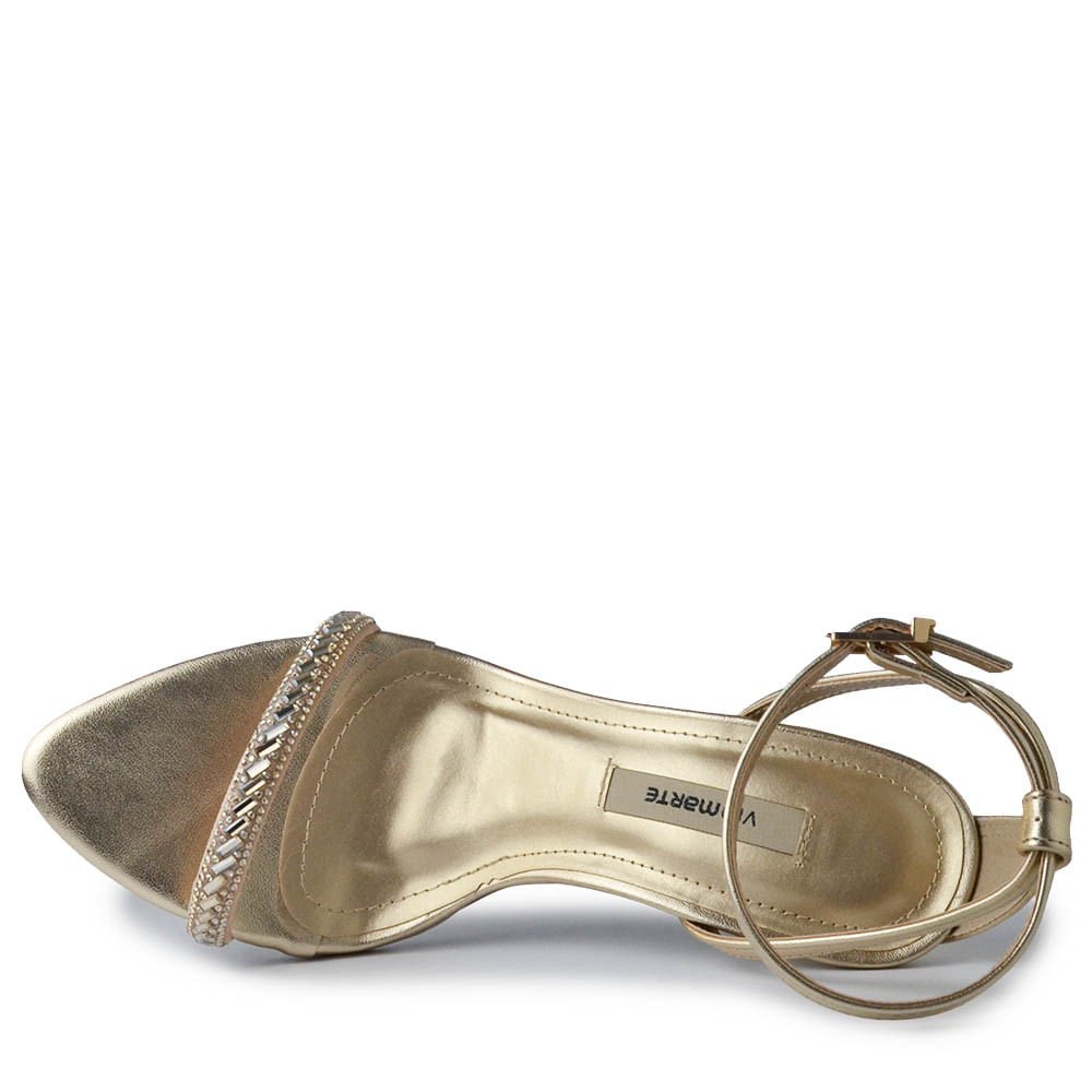 Sandália Salto Fino Via Marte Feminina 337-005-01 Dourado 4