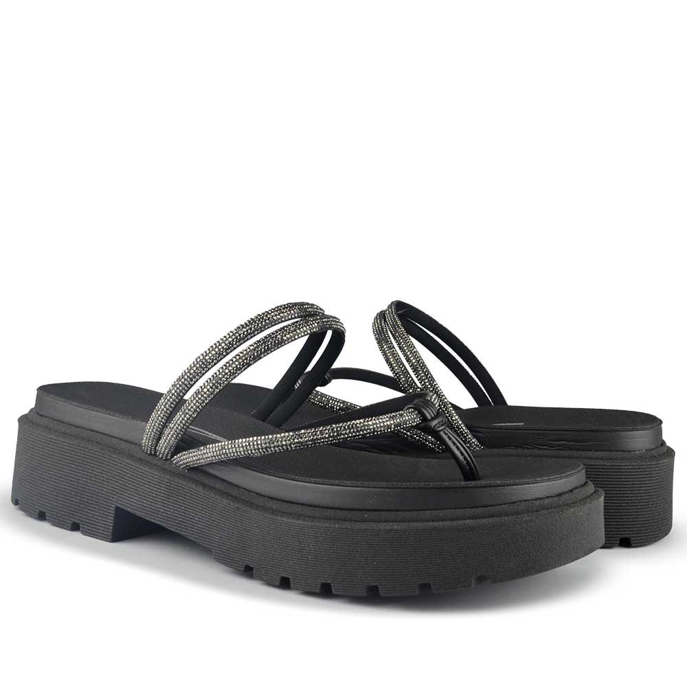 Sandália Papete Vizzano Feminina 6499.127 Preto 6