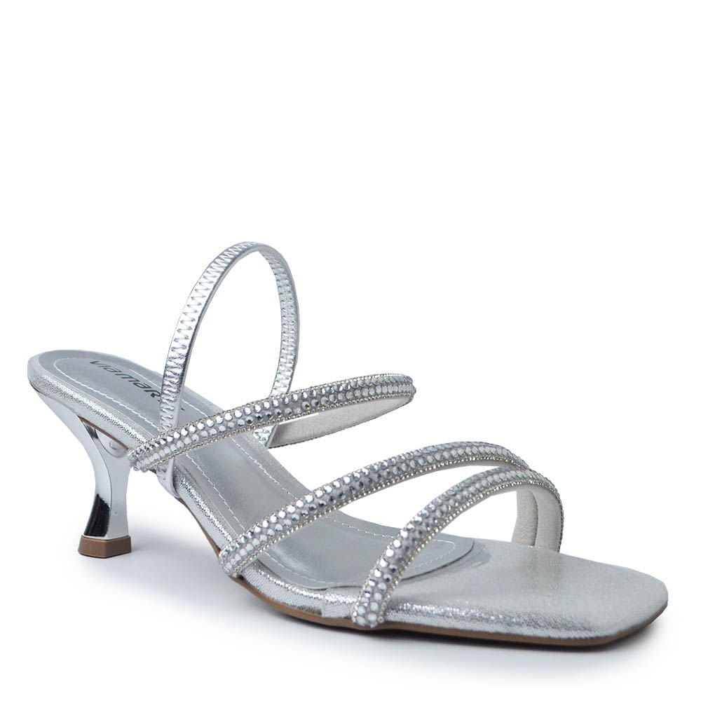 Sandália Via Marte Salto Alto Feminina 177-045-03 Prata 2