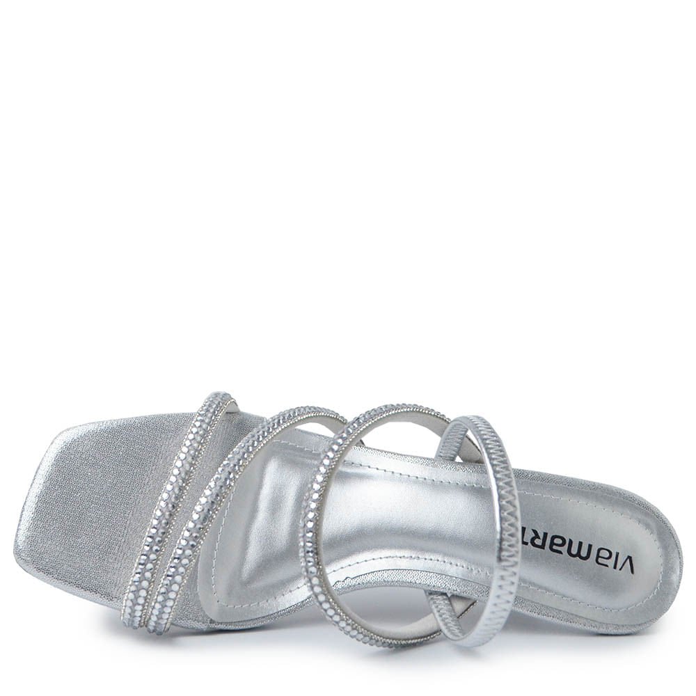 Sandália Via Marte Salto Alto Feminina 177-045-03 Prata 4