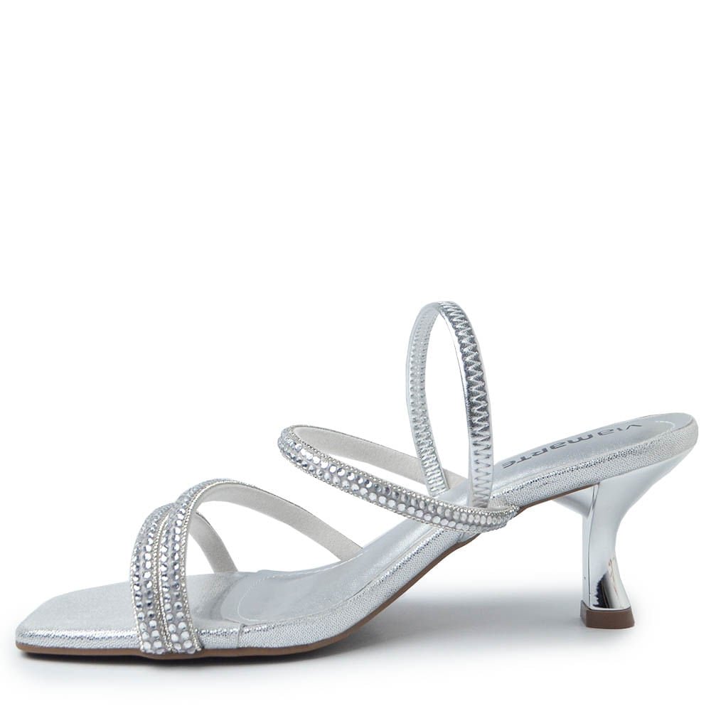 Sandália Via Marte Salto Alto Feminina 177-045-03 Prata 3