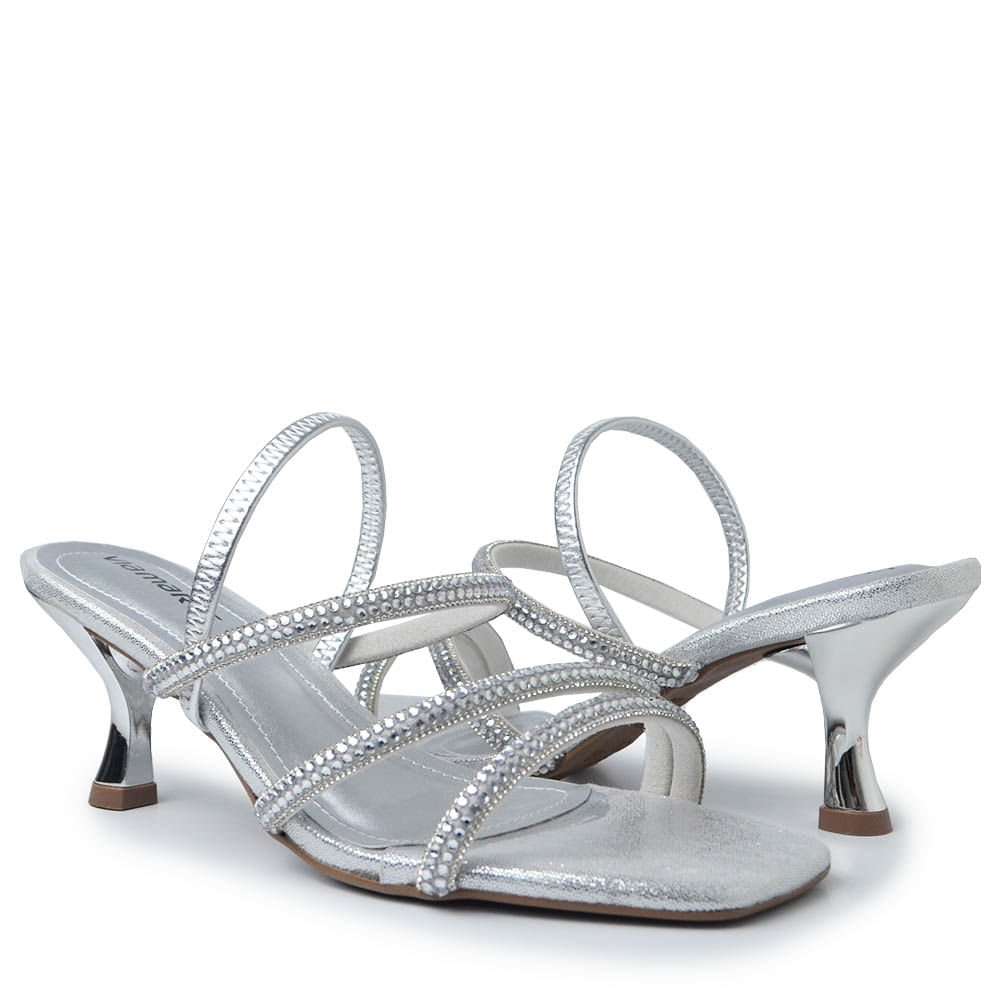 Sandália Via Marte Salto Alto Feminina 177-045-03 Prata 6