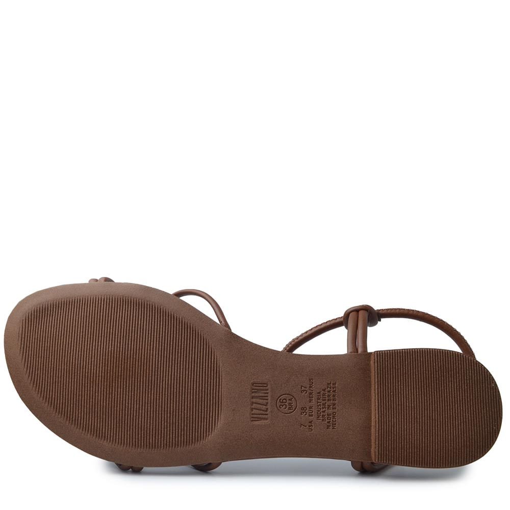 Sandália Rasteira Vizzano Feminina 6528.109 Marrom 5