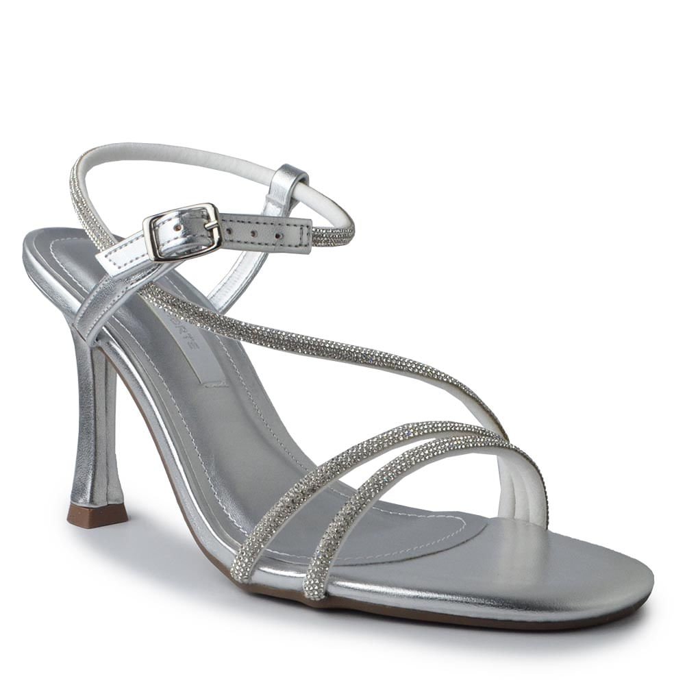 Sandália Via Marte Salto Alto Feminina 195-003-03 Prata 2