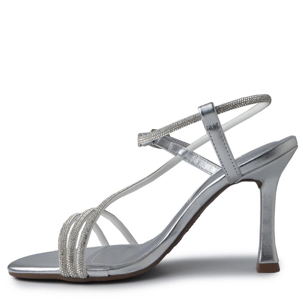 Sandália Via Marte Salto Alto Feminina 195-003-03 Prata 3