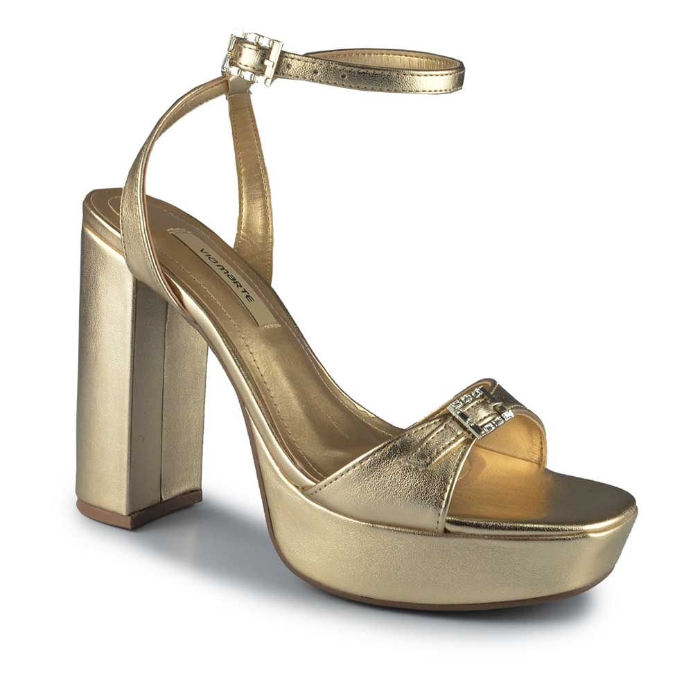 Sandália Salto Alto Via Marte Feminina 284-001-01 Dourado 2