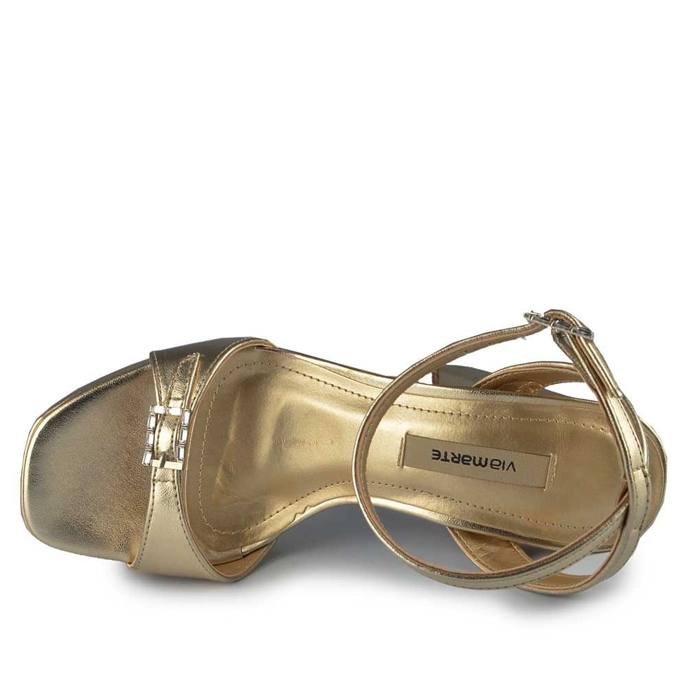 Sandália Salto Alto Via Marte Feminina 284-001-01 Dourado 4