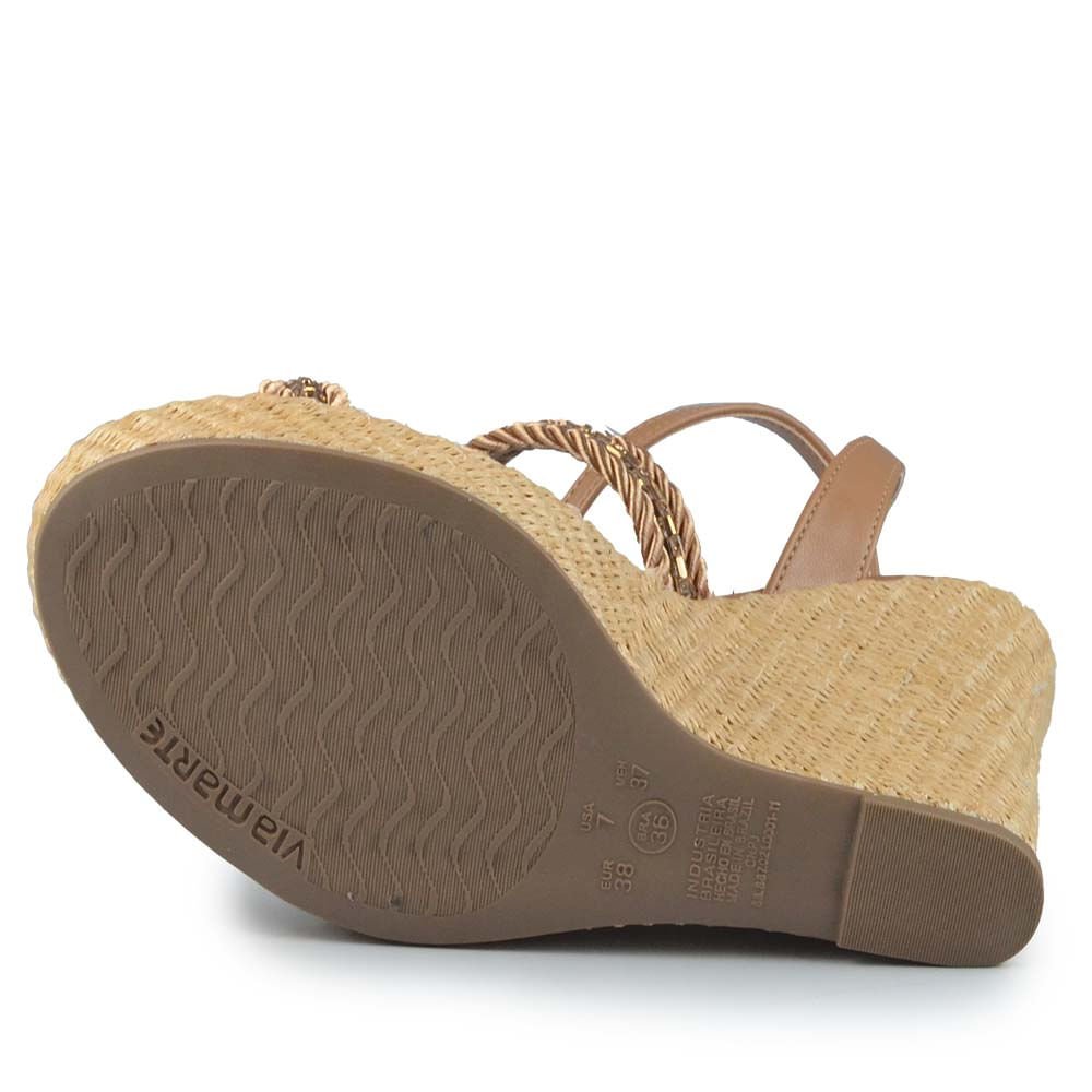 Sandália Anabela Via Marte Feminina 295-001-01 Marrom 5