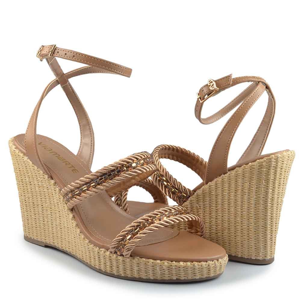 Sandália Anabela Via Marte Feminina 295-001-01 Marrom 6