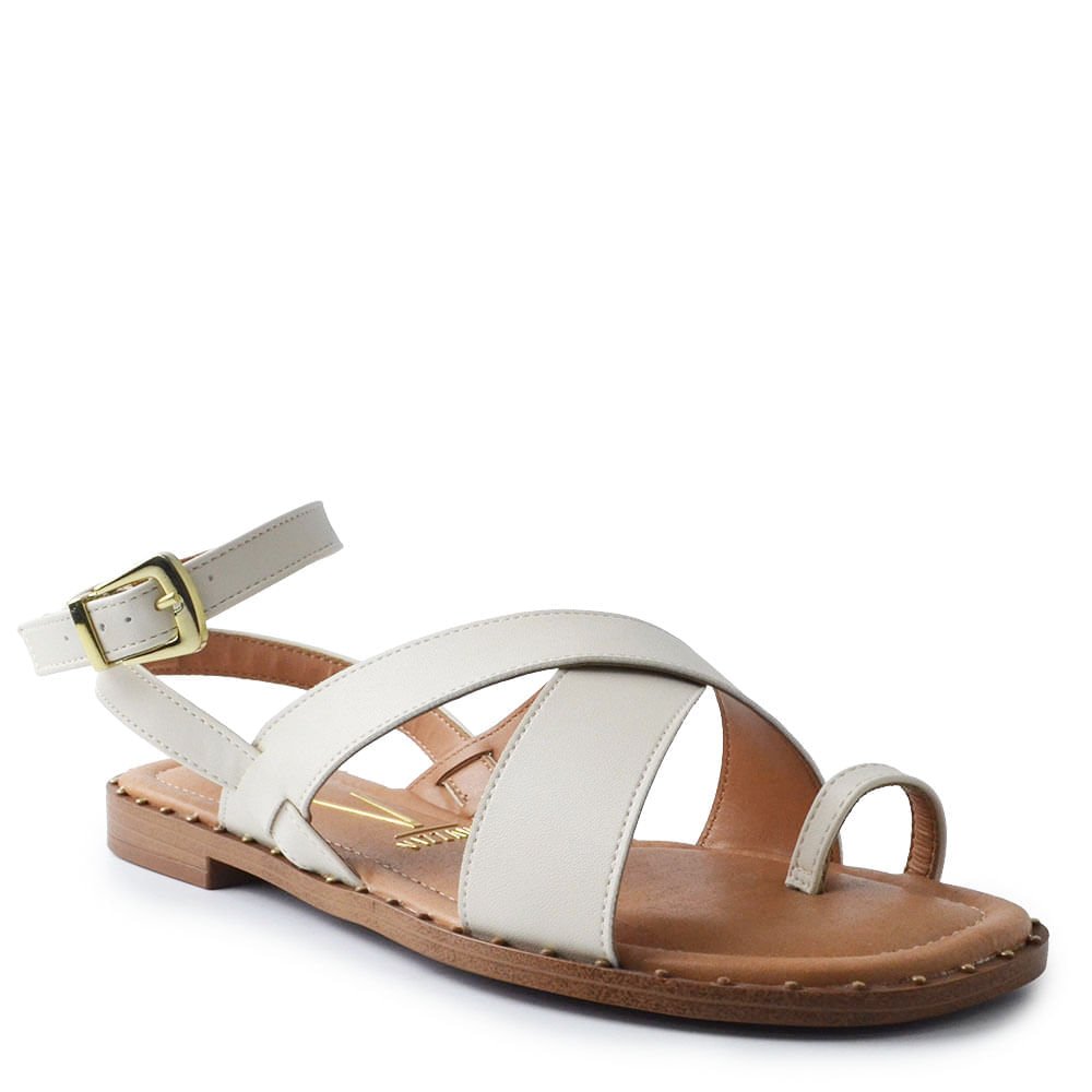 Sandália Rasteira Vizzano Feminina 6463.107 Branco 2