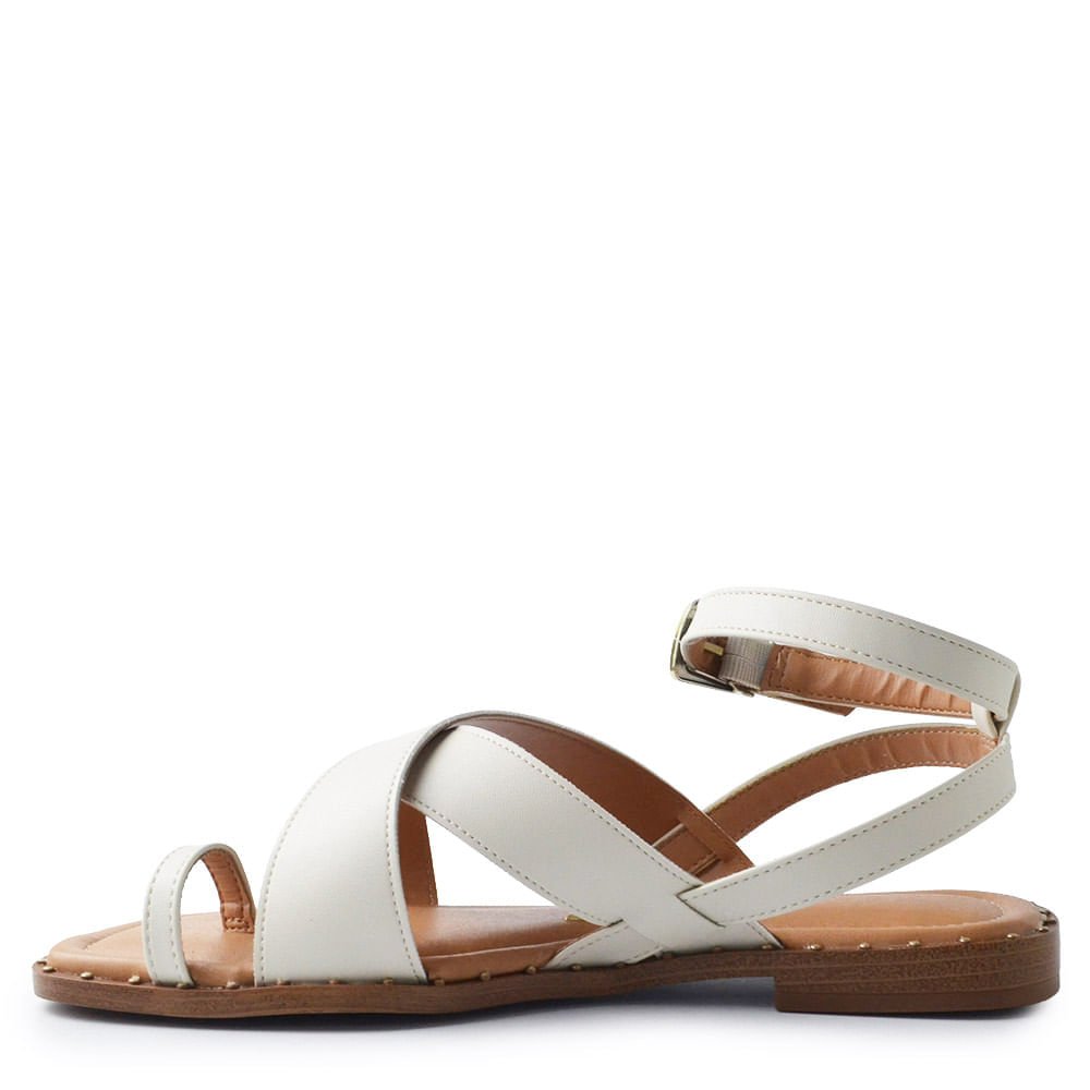 Sandália Rasteira Vizzano Feminina 6463.107 Branco 3