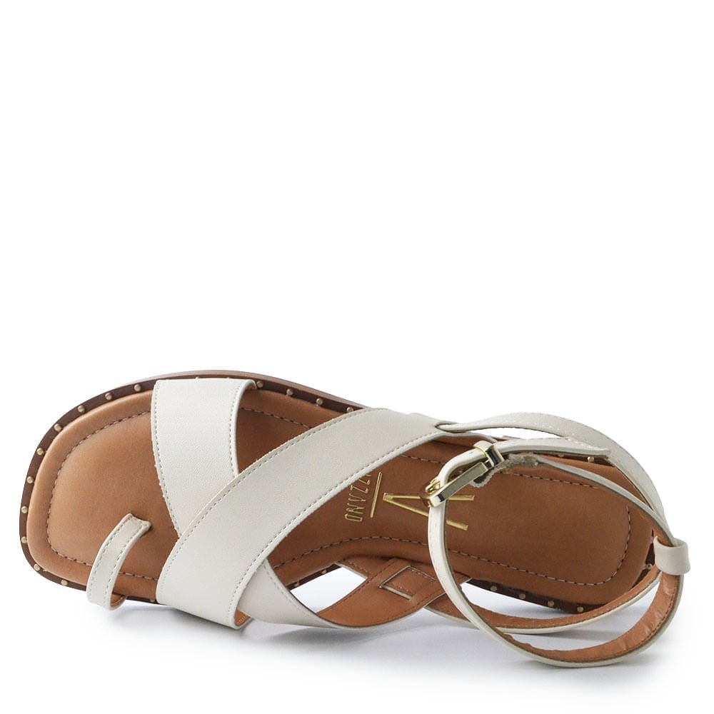 Sandália Rasteira Vizzano Feminina 6463.107 Branco 4