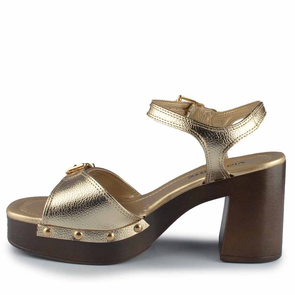Sandália Salto Alto Via Marte Feminina 311-005-01 Dourado 3