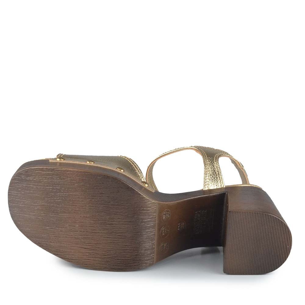 Sandália Salto Alto Via Marte Feminina 311-005-01 Dourado 5