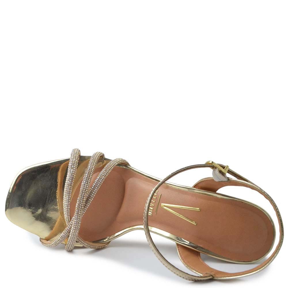 Sandália Vizzano Salto Alto Feminina 6551.105 Metal Dourado 4