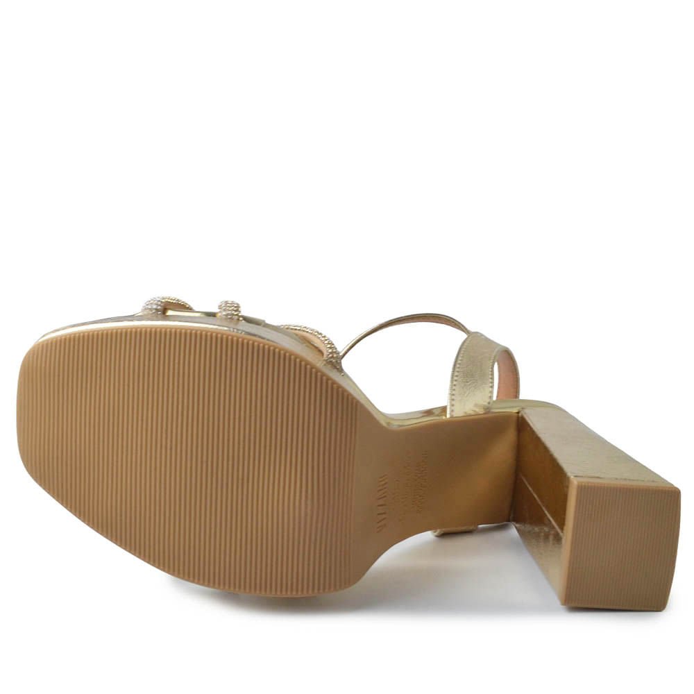 Sandália Vizzano Salto Alto Feminina 6551.105 Metal Dourado 5