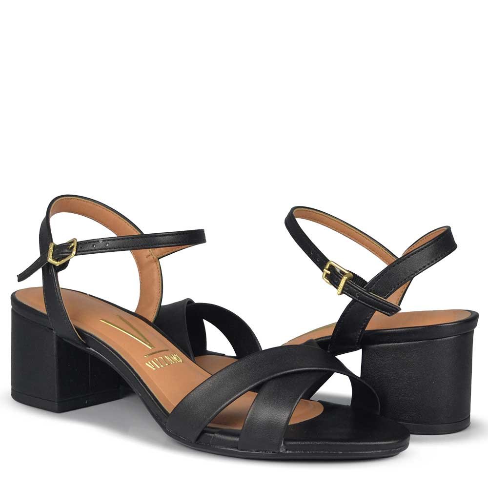 Sandália Vizzano Feminina Salto Médio 6291.927 Preto 6