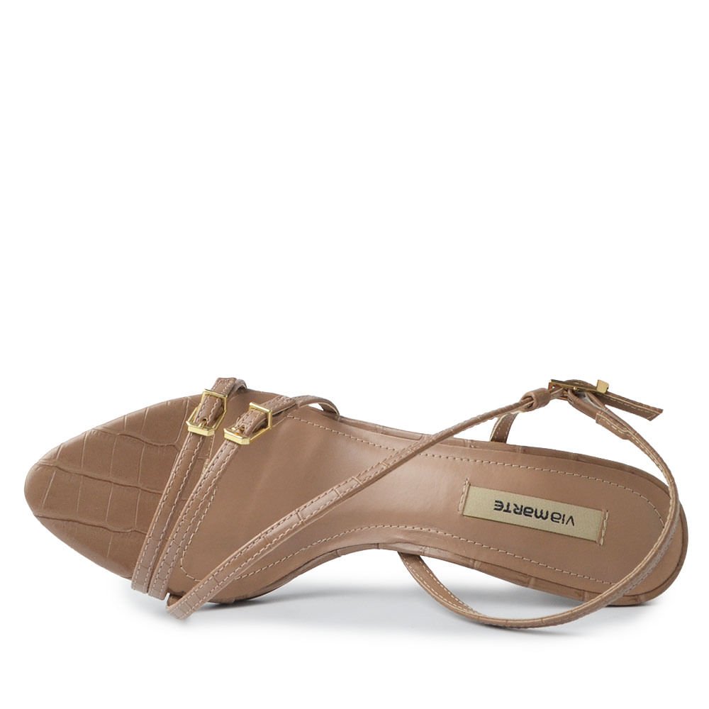 Sandália Via Marte Feminina Salto Alto 336-001-01 Bege 4
