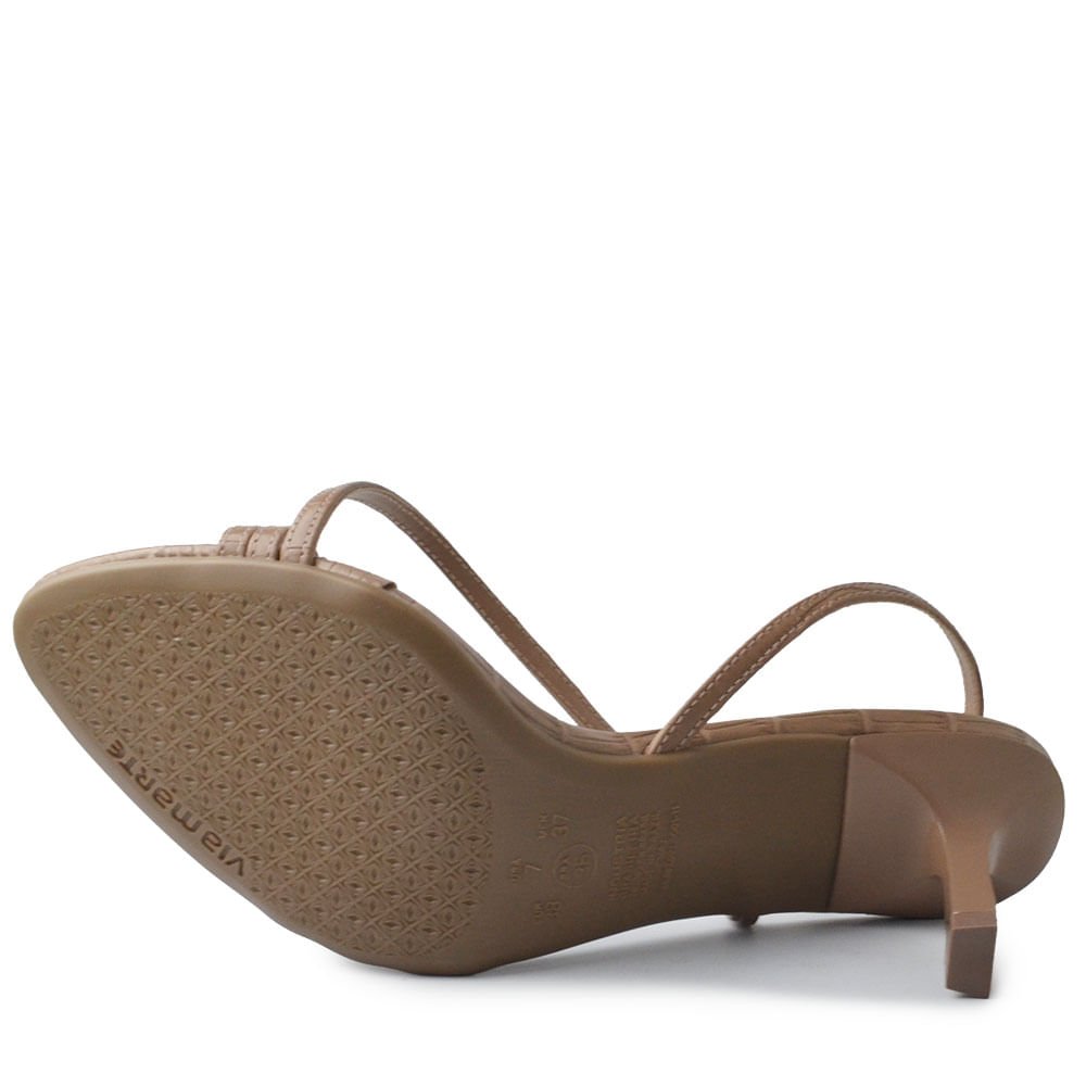 Sandália Via Marte Feminina Salto Alto 336-001-01 Bege 5