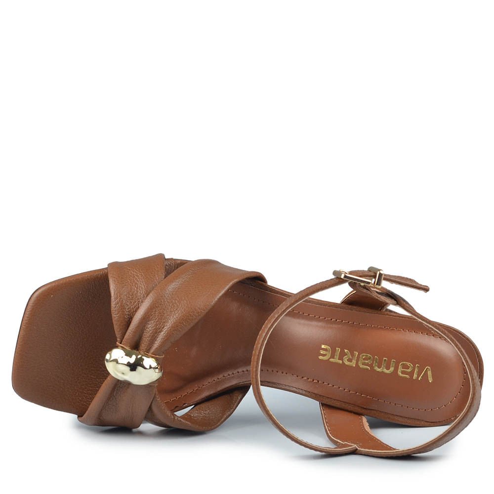Sandália Salto Alto Via Marte Feminina 319-002-01 Marrom 4