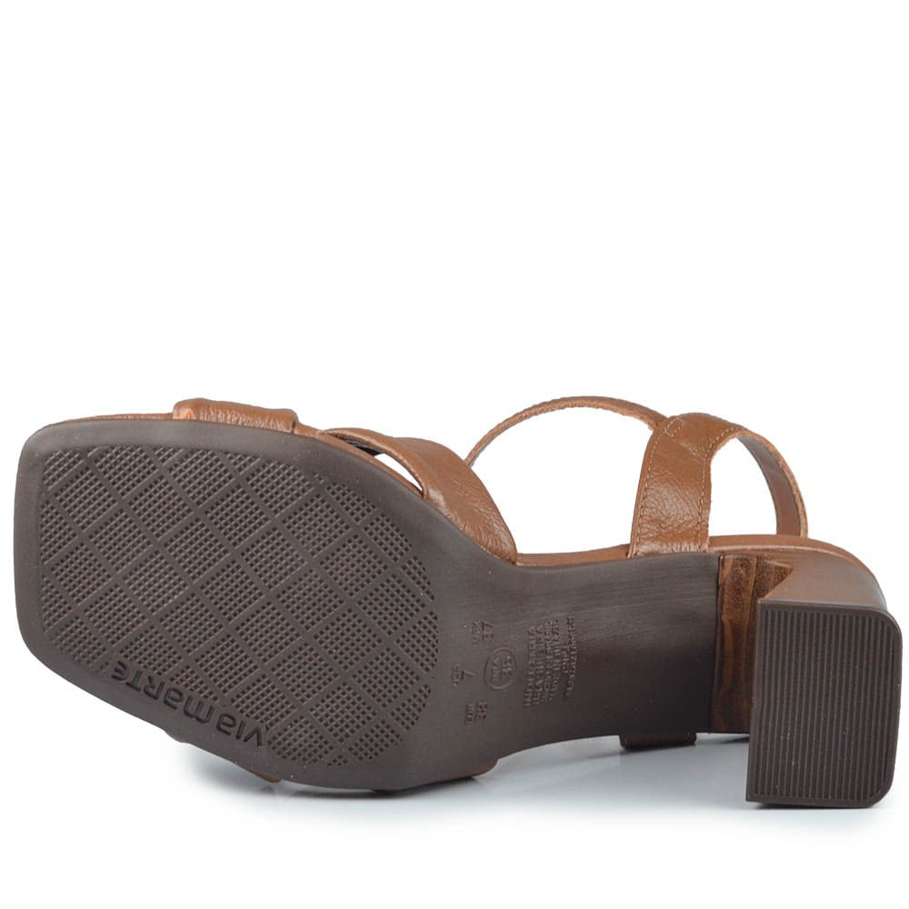 Sandália Salto Alto Via Marte Feminina 319-002-01 Marrom 5