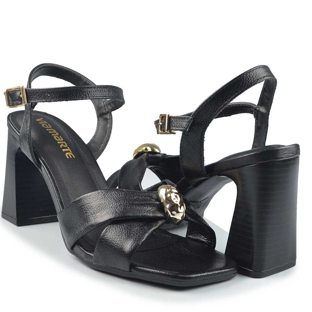 Sandália Salto Alto Via Marte Feminina 319-002-01 Preto 6