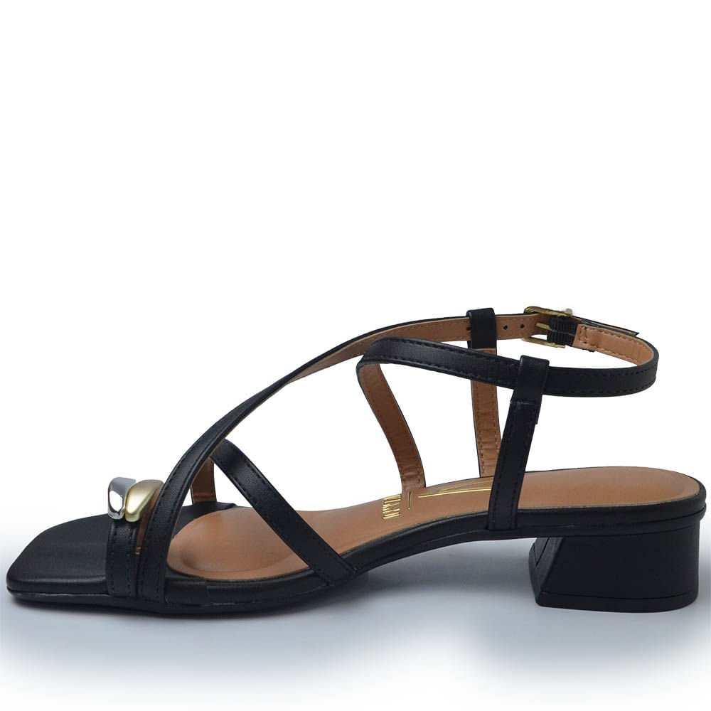 Sandália Vizzano Feminina Salto Baixo 6454.123 Preto 3