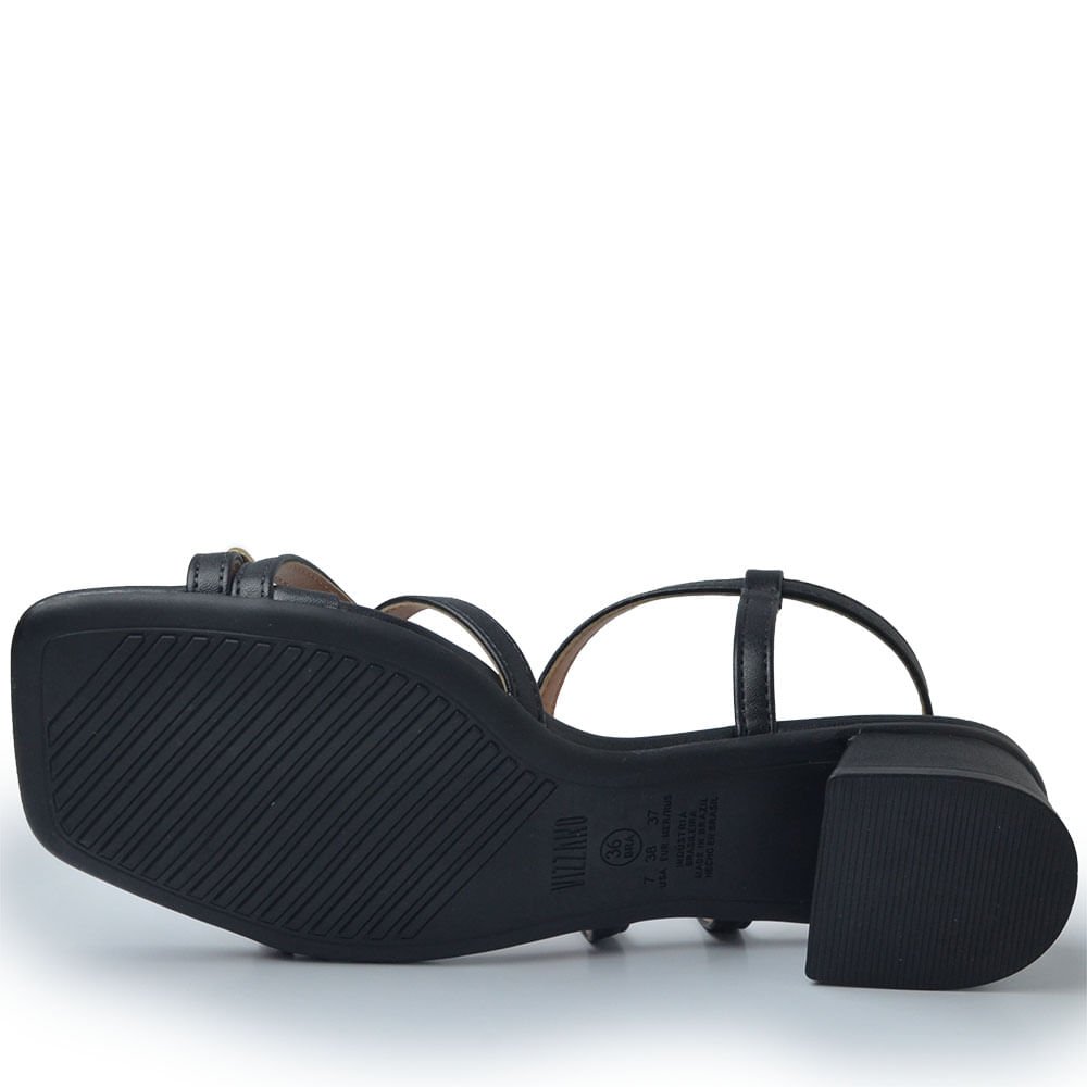 Sandália Vizzano Feminina Salto Baixo 6454.123 Preto 5