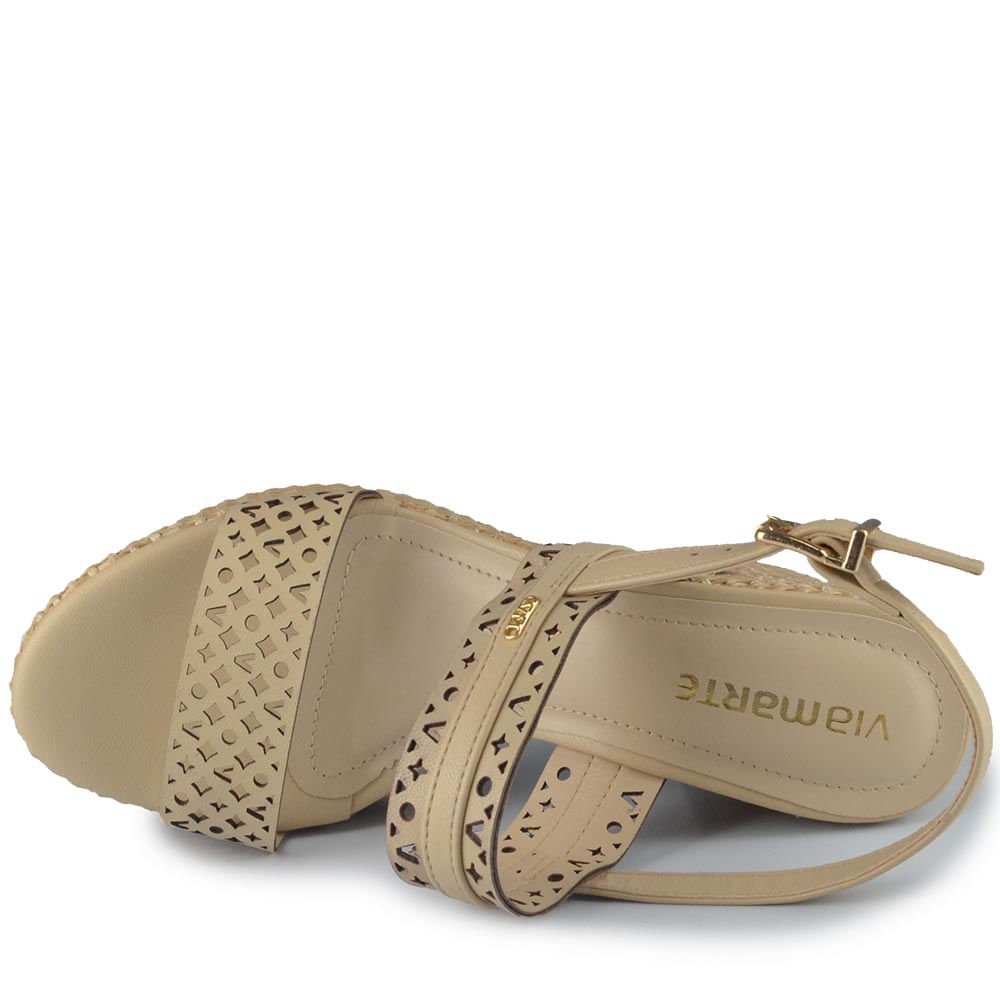 Sandália Salto Alto Via Marte Feminina 275-003-01 Bege 4
