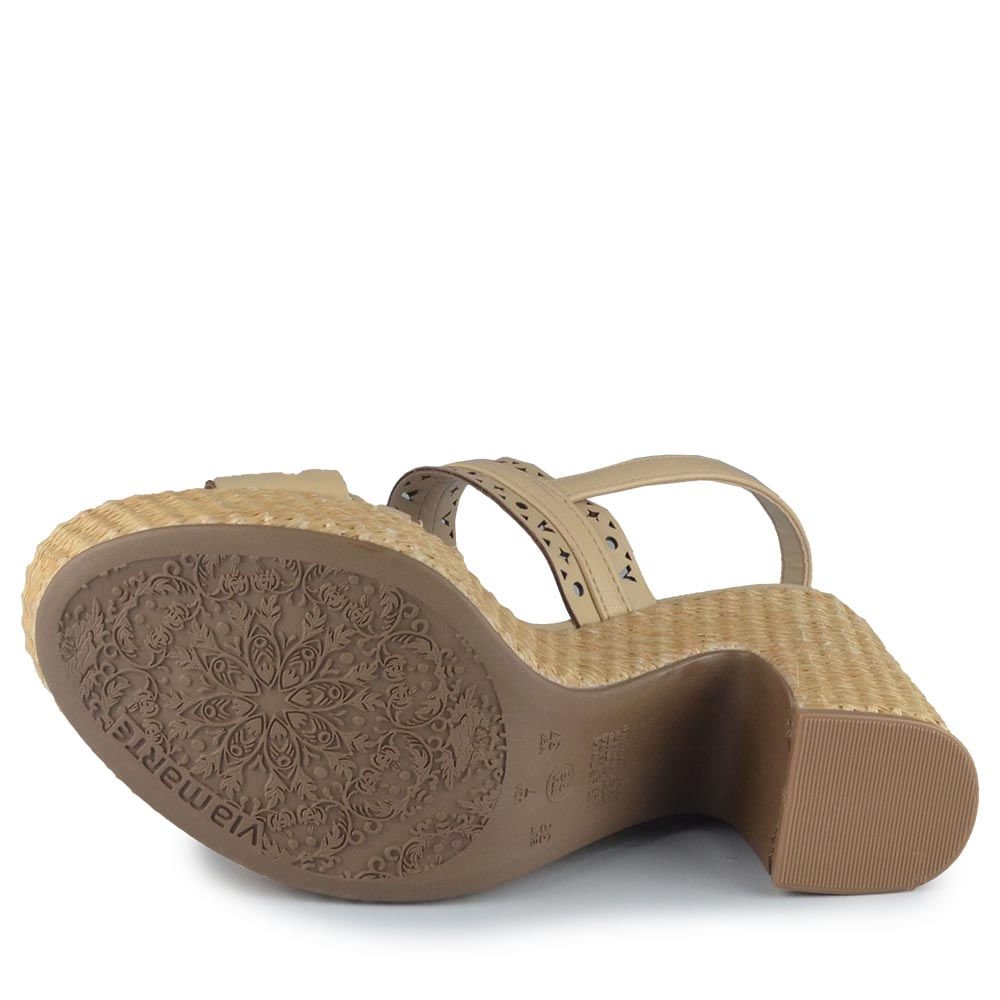 Sandália Salto Alto Via Marte Feminina 275-003-01 Bege 5