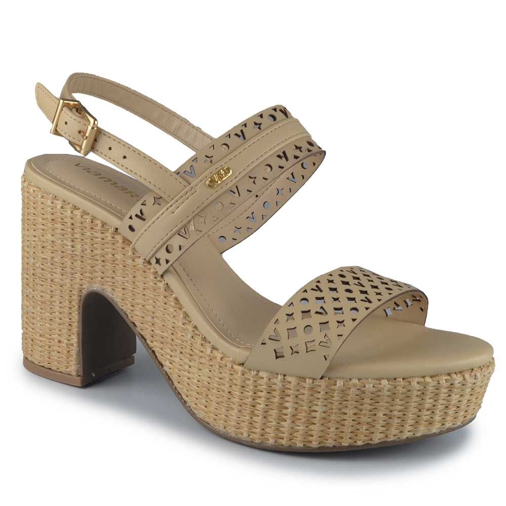Sandália Salto Alto Via Marte Feminina 275-003-01 Bege 6