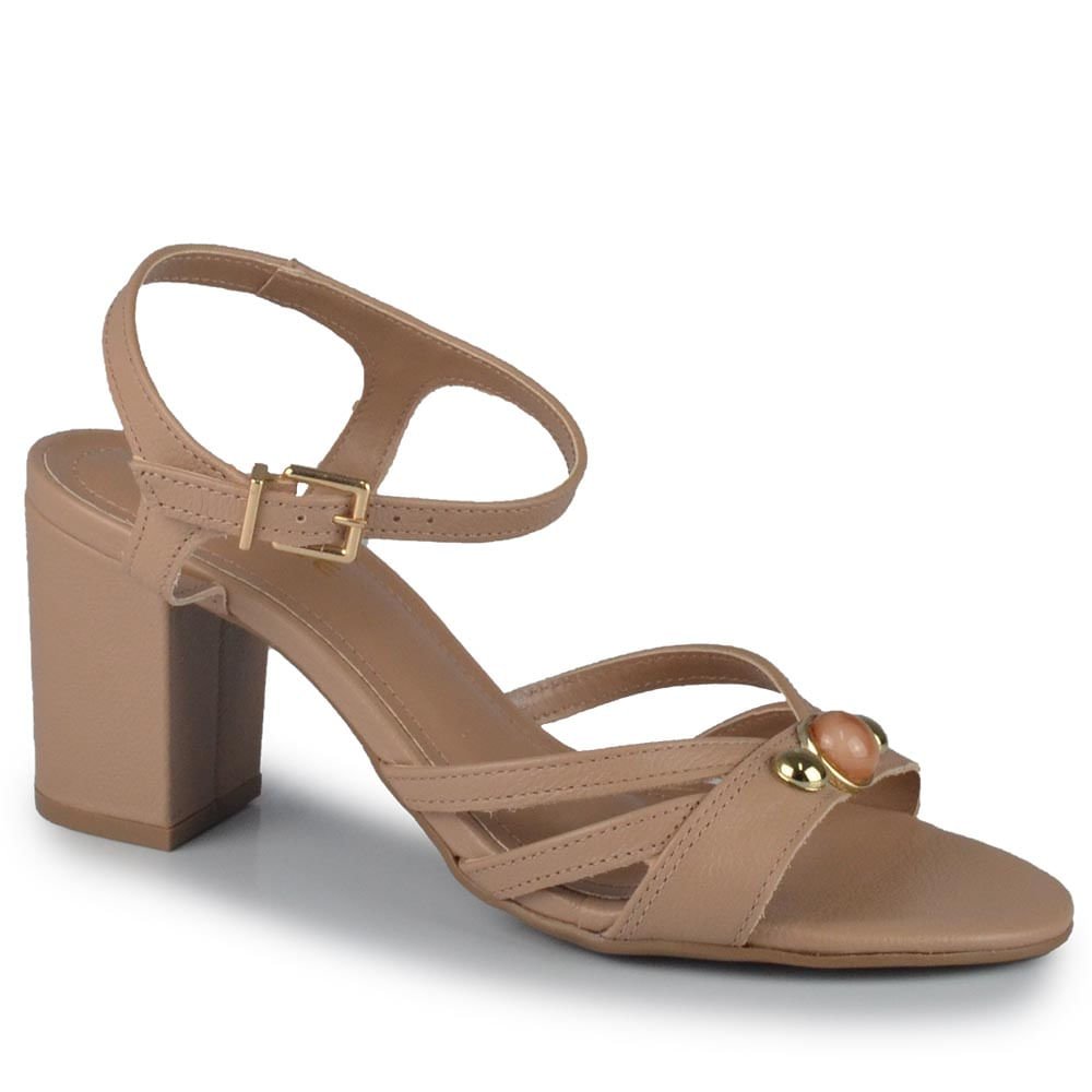 Sandália Salto Bloco Via Marte Feminina 321-004-01 Marrom 2