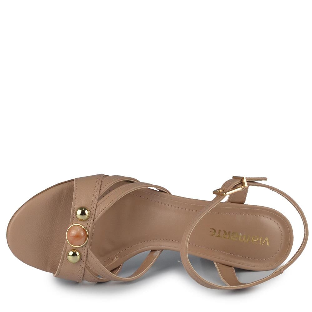 Sandália Salto Bloco Via Marte Feminina 321-004-01 Marrom 4
