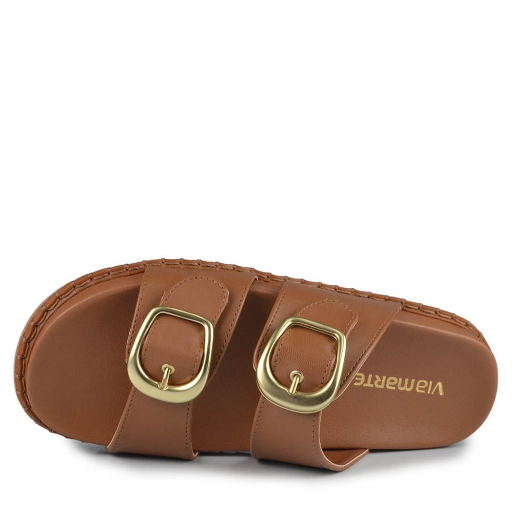 Sandália Papete Via Marte Feminina 315-006-01 Marrom 4