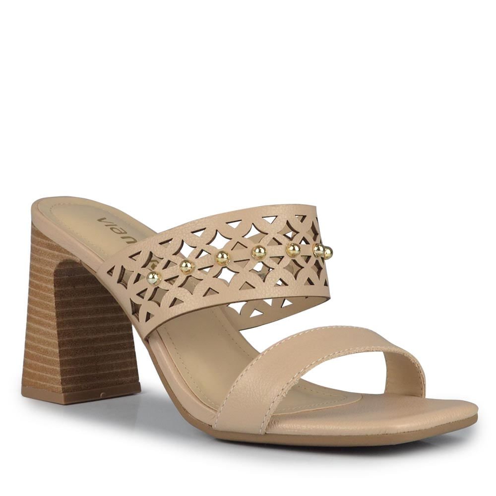 Tamanco Via Marte Feminino 319-008-01 Bege 2