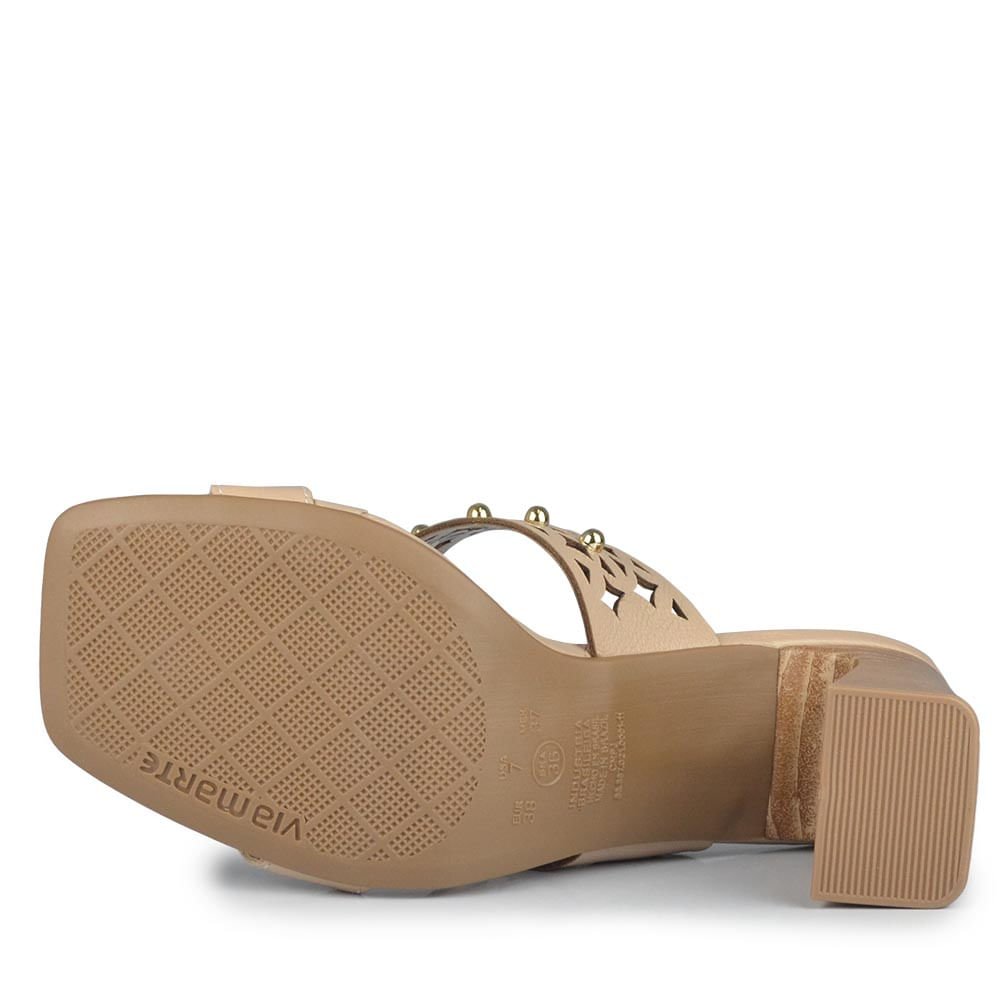 Tamanco Via Marte Feminino 319-008-01 Bege 5