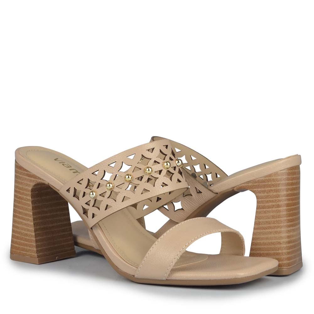 Tamanco Via Marte Feminino 319-008-01 Bege 6