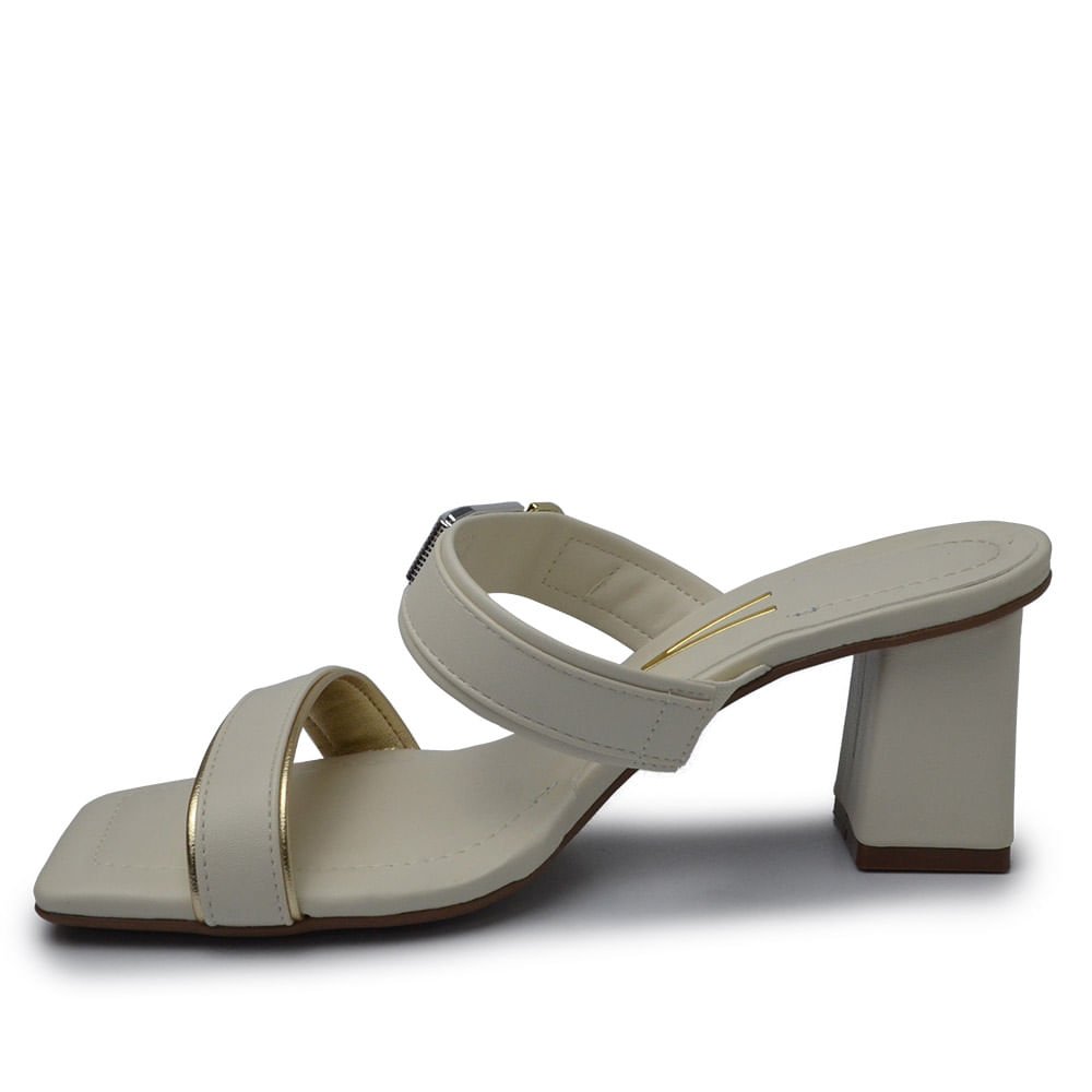 Tamanco Vizzano Feminino Salto Bloco 6455.132 Branco 3