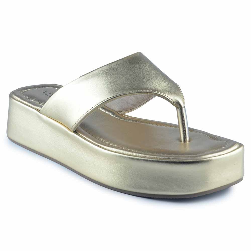 Sandália Tamanco Via Marte Feminina TM 23-18416-01 Dourado 2