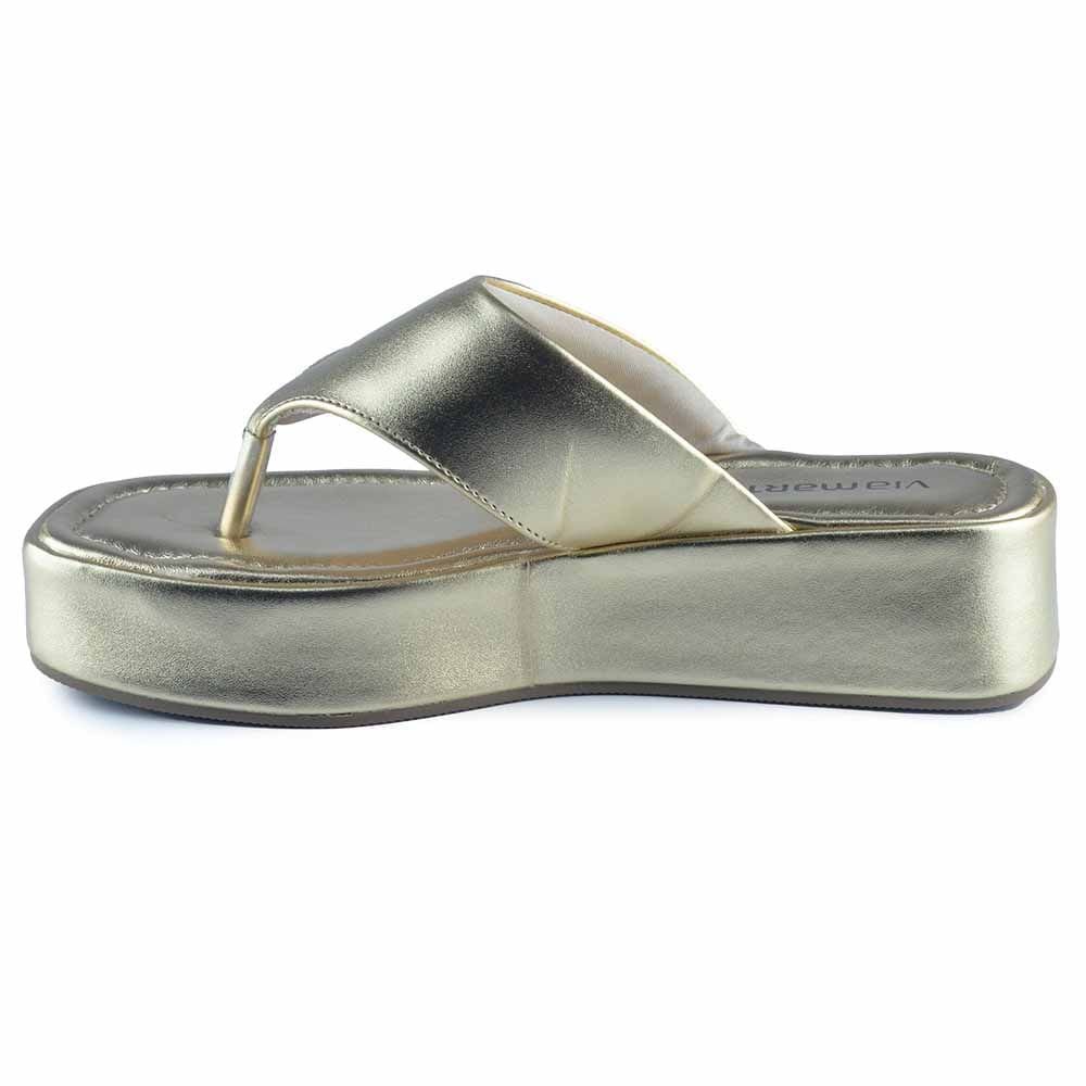 Sandália Tamanco Via Marte Feminina TM 23-18416-01 Dourado 3