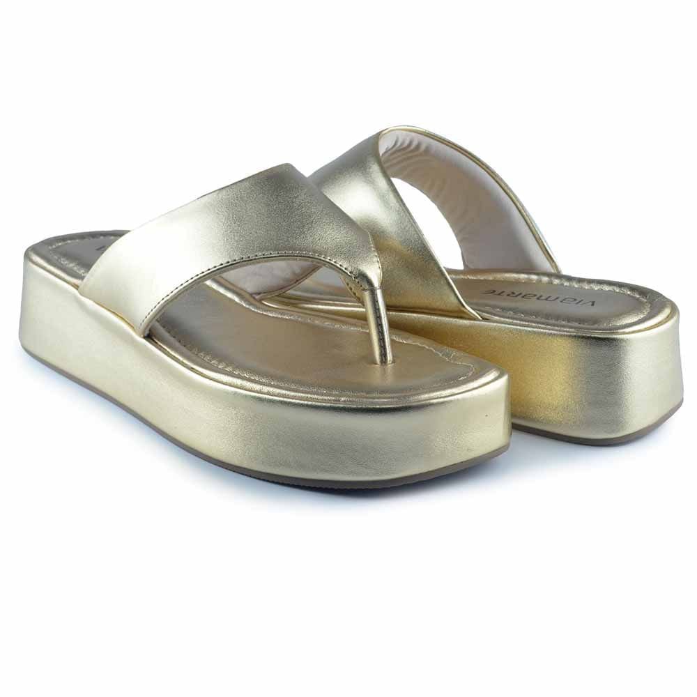 Sandália Tamanco Via Marte Feminina TM 23-18416-01 Dourado 6