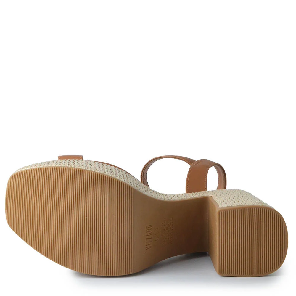 Sandália Plataforma Vizzano Feminina 6541.100 Marrom 5