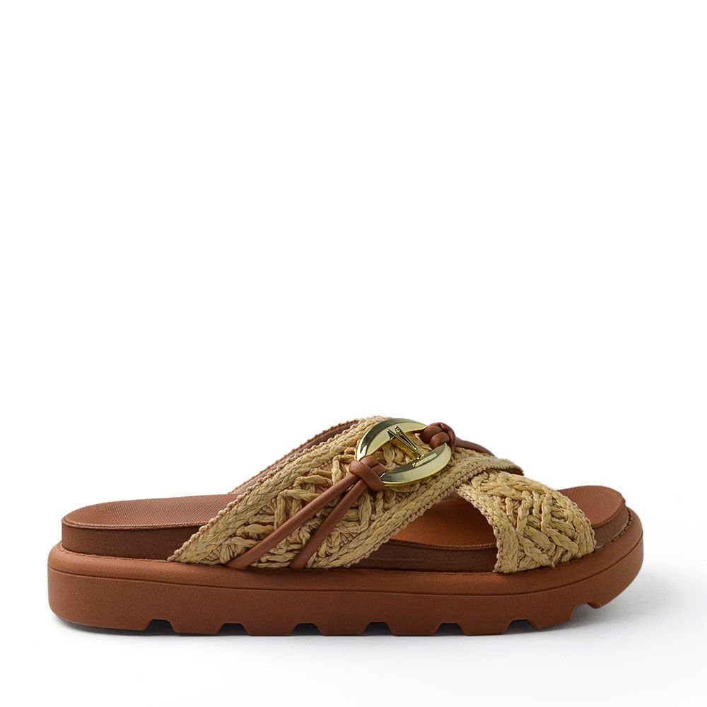 Sandália Papete Vizzano Feminina 6510.121 Bege/Marrom 3