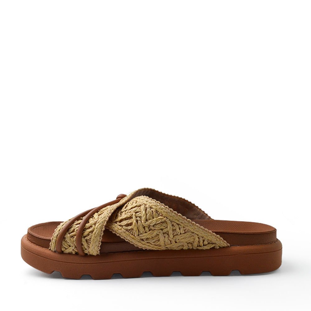 Sandália Papete Vizzano Feminina 6510.121 Bege/Marrom 5