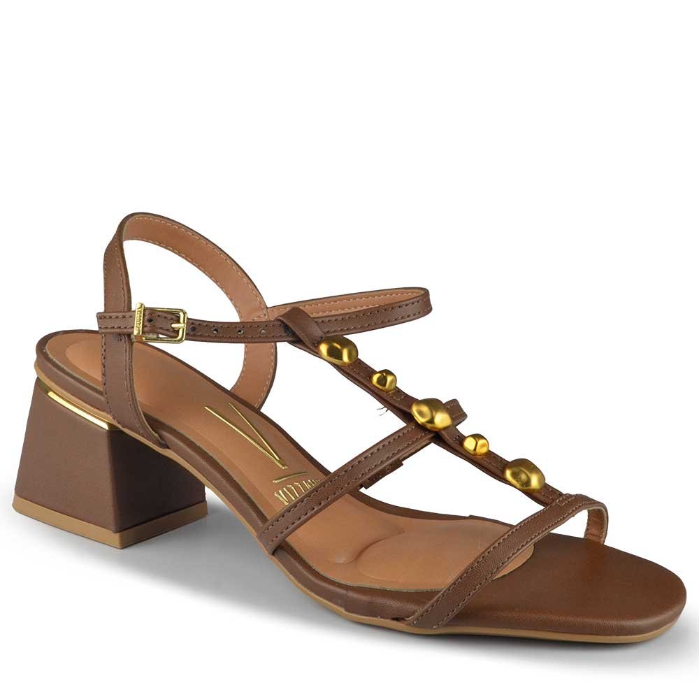 Sandália Salto Bloco Vizzano Feminina 6428.153 Marrom 2