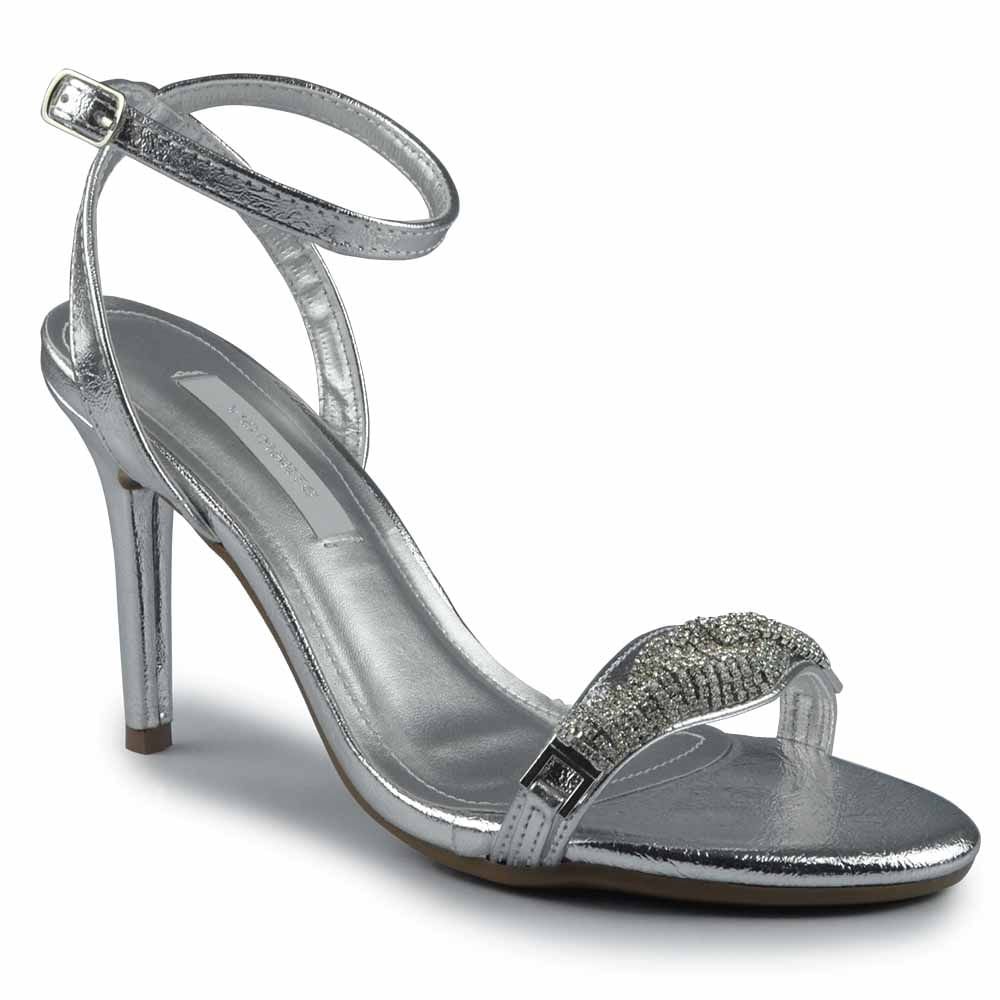Sandália Salto Fino Via Marte Feminina 282-004-01 Prata 2