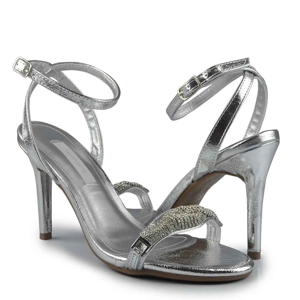 Sandália Salto Fino Via Marte Feminina 282-004-01 Prata 6