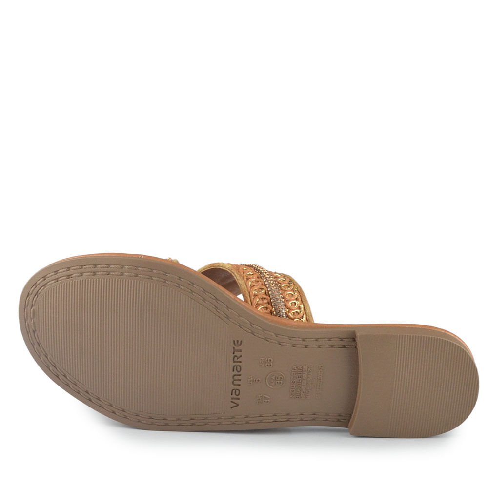 Sandália Rasteira Via Marte Feminina 308-001-01 Marrom 5