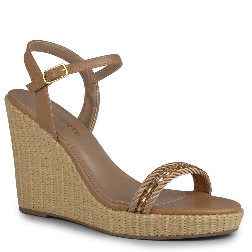 Sandália Anabela Via Marte Feminina 295-002-01 Marrom 2