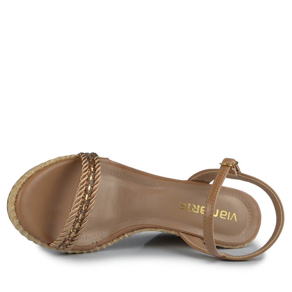 Sandália Anabela Via Marte Feminina 295-002-01 Marrom 4